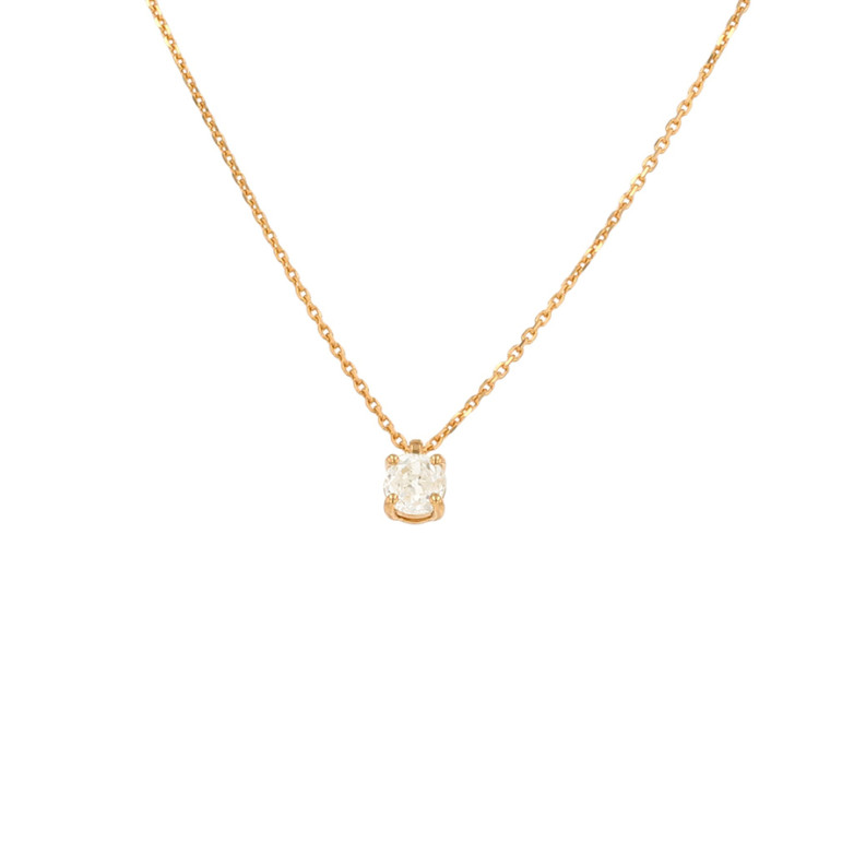 Collier diamant 0.70 carat or jaune 3.08g Comme neuf -  reconditionné disponible sur Gemme Les Bijoux